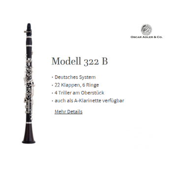 KÈN Monning & Adler INSTRUMENTS Klarinette - Modell 322 B